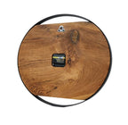 Rustic Saagwan Wood Wall Clock | Metal Frame