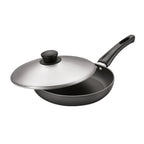 Deep Non Stick Frying Pan with Lid | Multipurpose Fry Pan for Gas Stove | Nonstick Cookware for Eggs, Curries, Vegetables & Daily Cooking (3 LTR)