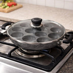 Non-Stick Appam Pan with Lid | 12 Cavity