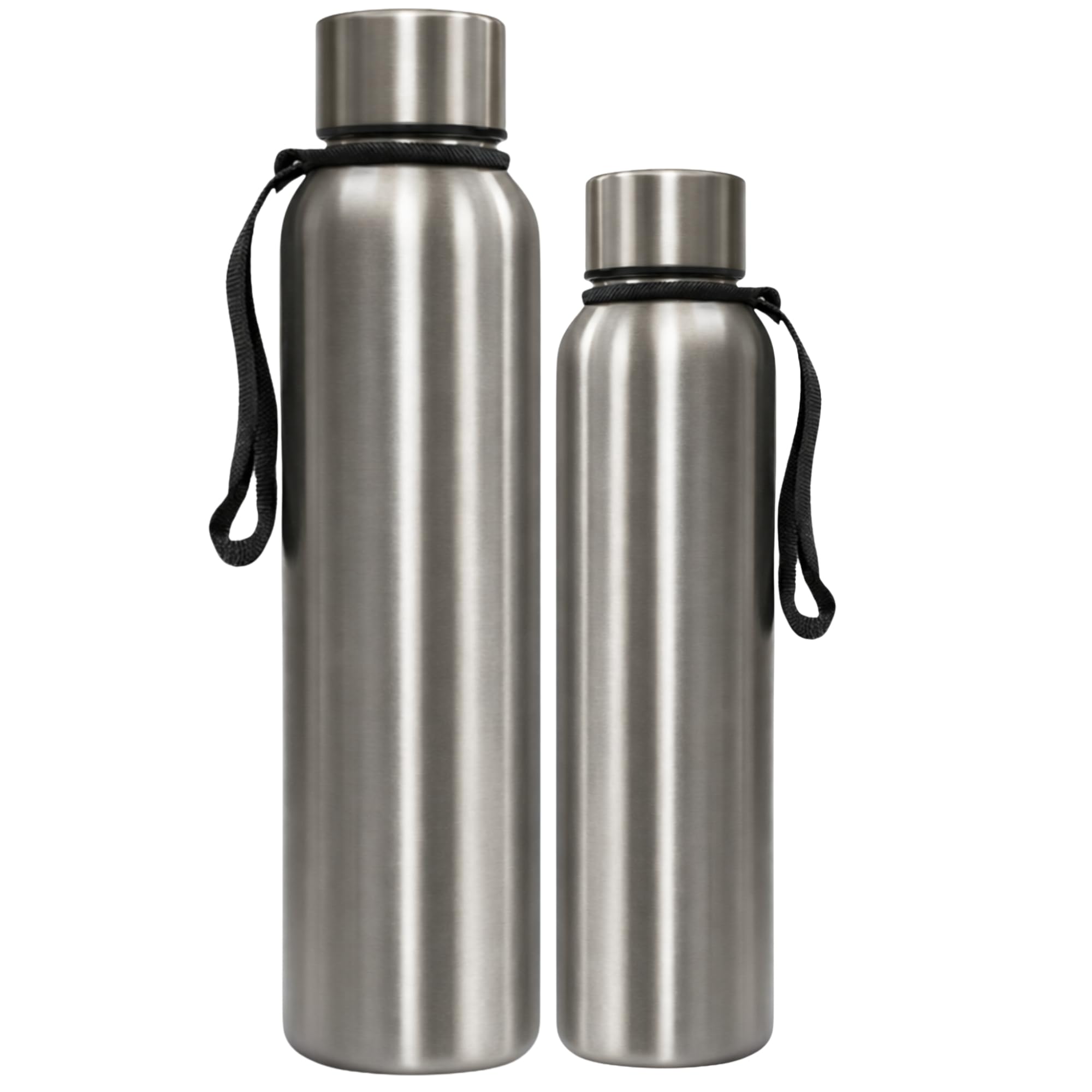 Stainless Steel Water Bottle Single Wall | Leak Proof Drinking Bottle Rust Resistant | Reusable Water Container for Office School Gym Travel | Outdoor Use Lightweight (750ml)