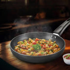Deep Non Stick Frying Pan with Lid | Multipurpose Fry Pan for Gas Stove | Nonstick Cookware for Eggs, Curries, Vegetables & Daily Cooking (3 LTR)