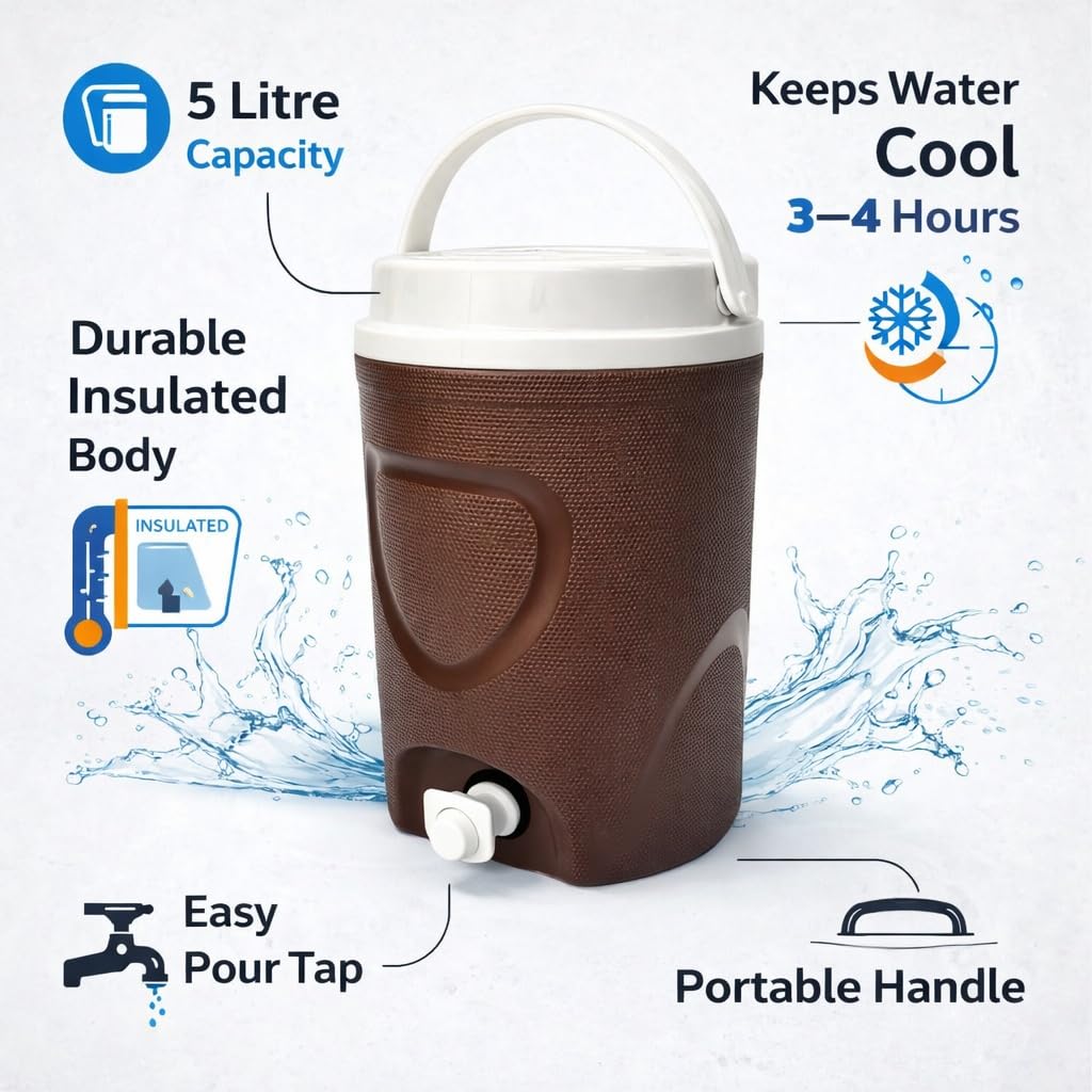 Insulated Water Cooler Jar with Tap | 5L