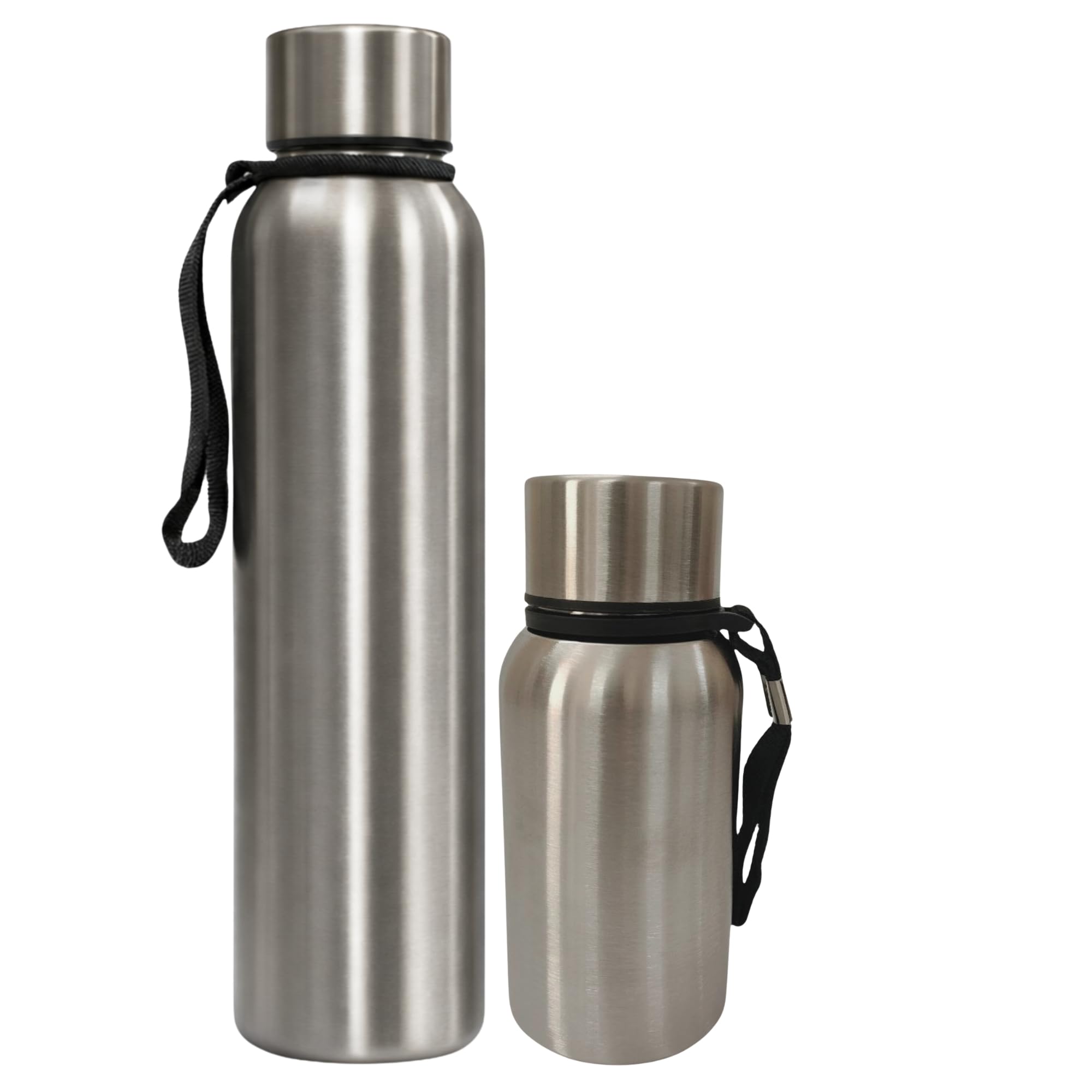 Stainless Steel Water Bottle Single Wall | Leak Proof Drinking Bottle Rust Resistant | Reusable Water Container for Office School Gym Travel | Outdoor Use Lightweight (750ml)