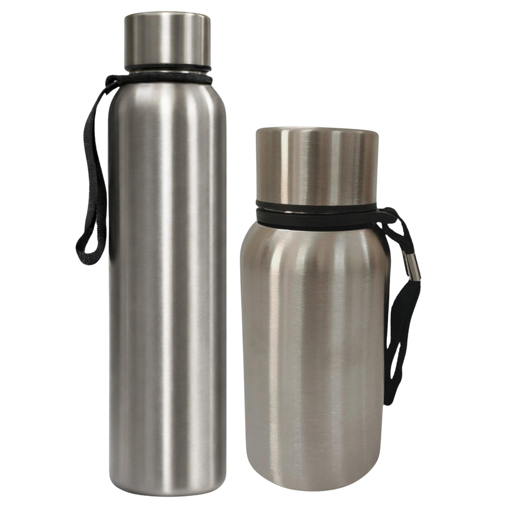 Stainless Steel Water Bottle Single Wall | Leak Proof Drinking Bottle Rust Resistant | Reusable Water Container for Office School Gym Travel | Outdoor Use Lightweight (750ml)