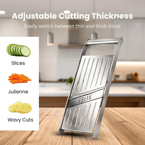 Adjustable Mandoline Slicer | Stainless Steel