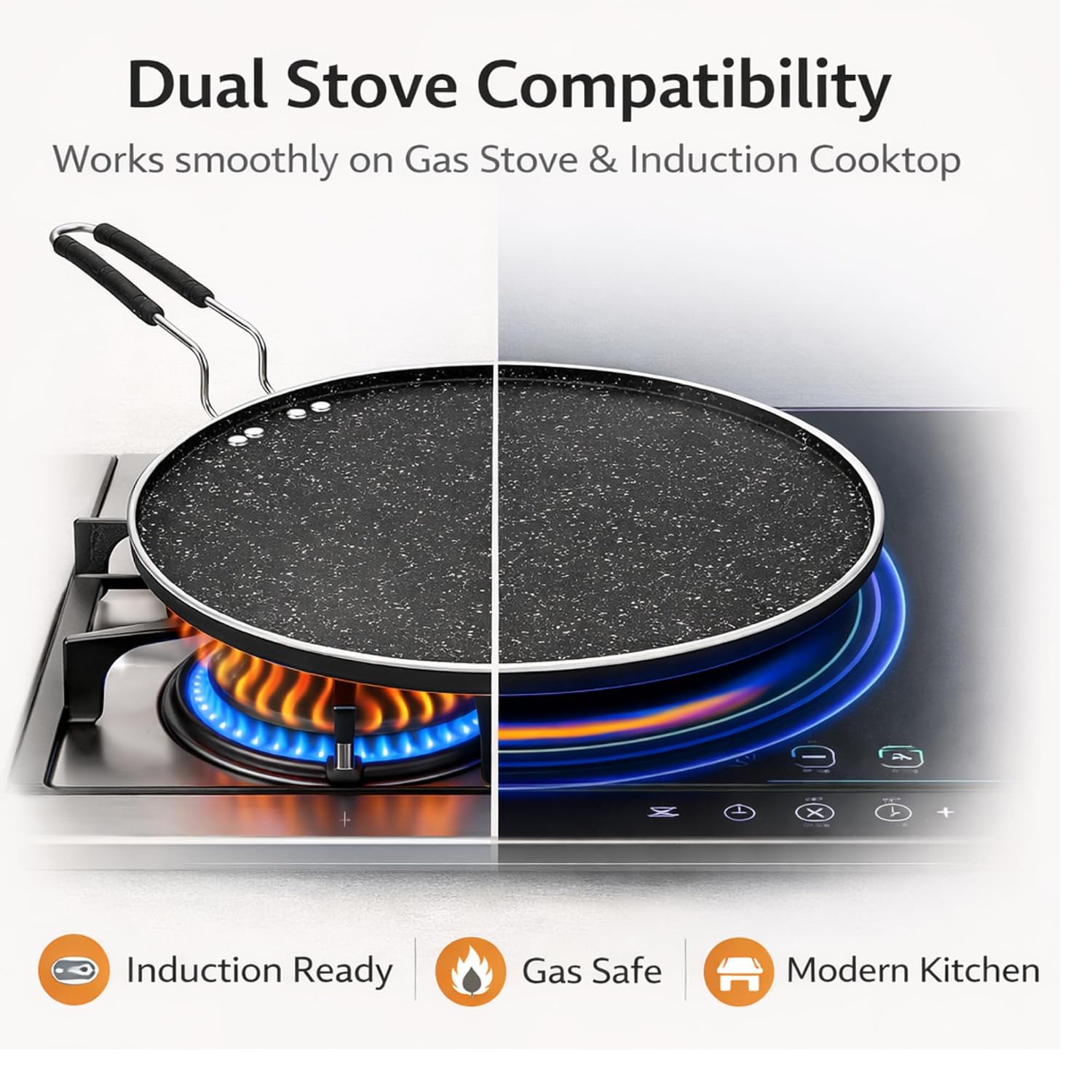 Granite Coated Non-Stick Tawa | 28cm