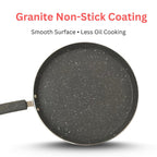 Non Stick Marble Coated Dosa Tawa 29 cm | Flat Aluminium Cookware for Dosa Uttapam & Pancakes | Gas & Induction Compatible | Easy Clean Tawa