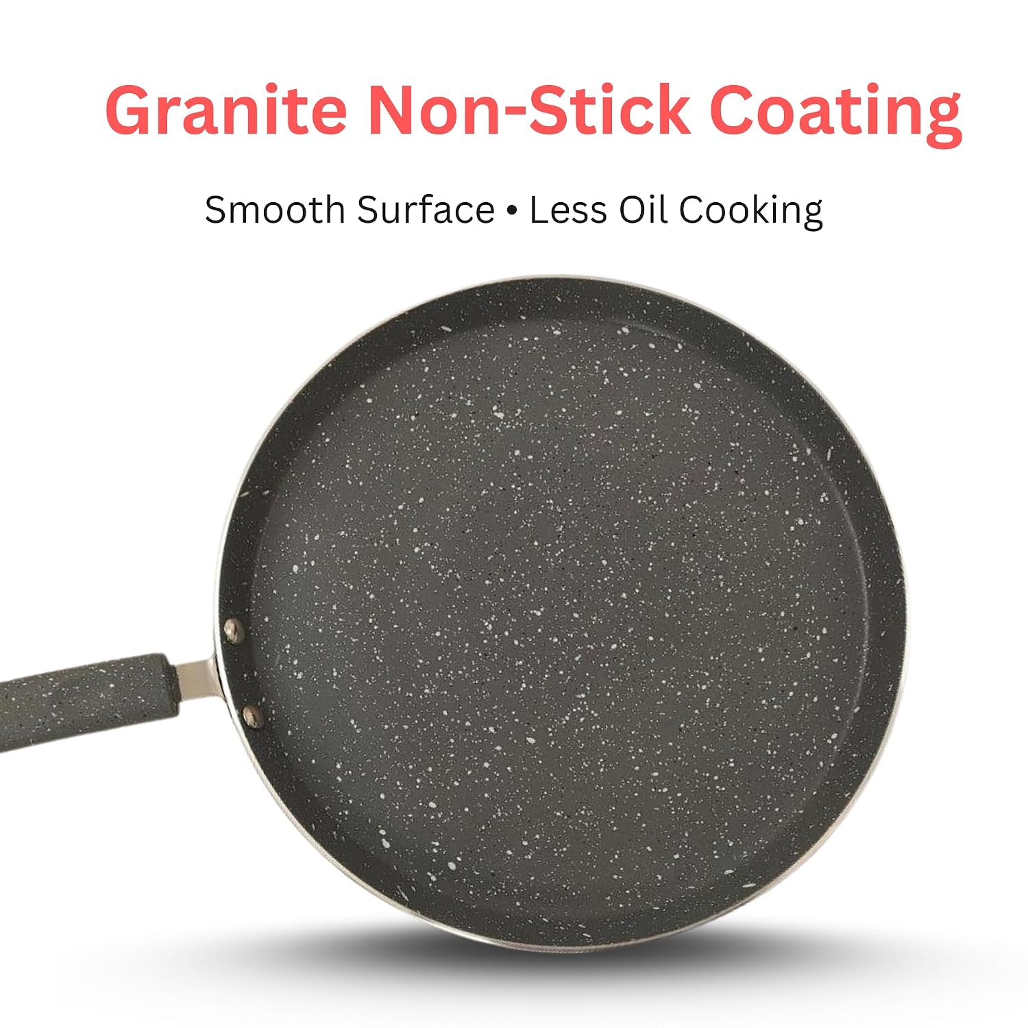 Non Stick Marble Coated Dosa Tawa 29 cm | Flat Aluminium Cookware for Dosa Uttapam & Pancakes | Gas & Induction Compatible | Easy Clean Tawa