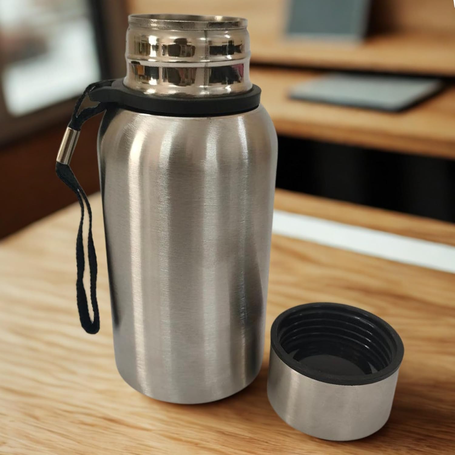 Stainless Steel Water Bottle Single Wall | Leak Proof Rust Resistant Reusable Drinking Bottle for Home Office School | Travel Durable Metal Water Bottle (500ml)