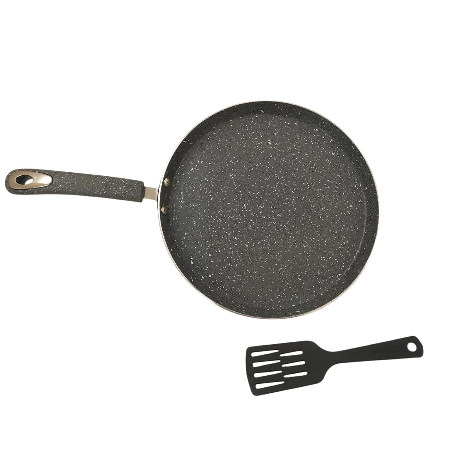 Non Stick Marble Coated Dosa Tawa 29 cm | Flat Aluminium Cookware for Dosa Uttapam & Pancakes | Gas & Induction Compatible | Easy Clean Tawa
